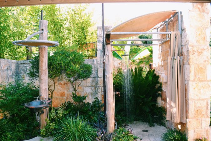 lake austin spa outdoor shower