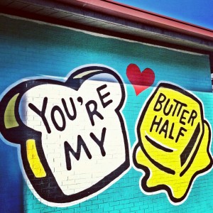 butter half mural