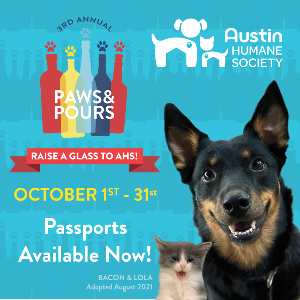 Austin Humane Society's 3rd Annual Paws for Pours 365 Things Austin